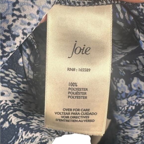 Joie Parisian Paisley Peasant Top Blue Long Sleeve Damarre Size M - Picture 6 of 7